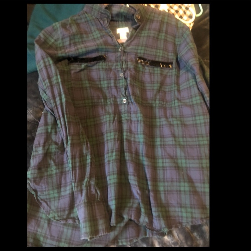 Cute j crew plaid shirt